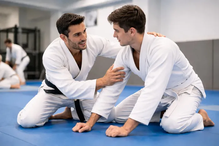 jiu jitsu para principiantes primera clase en el tatami