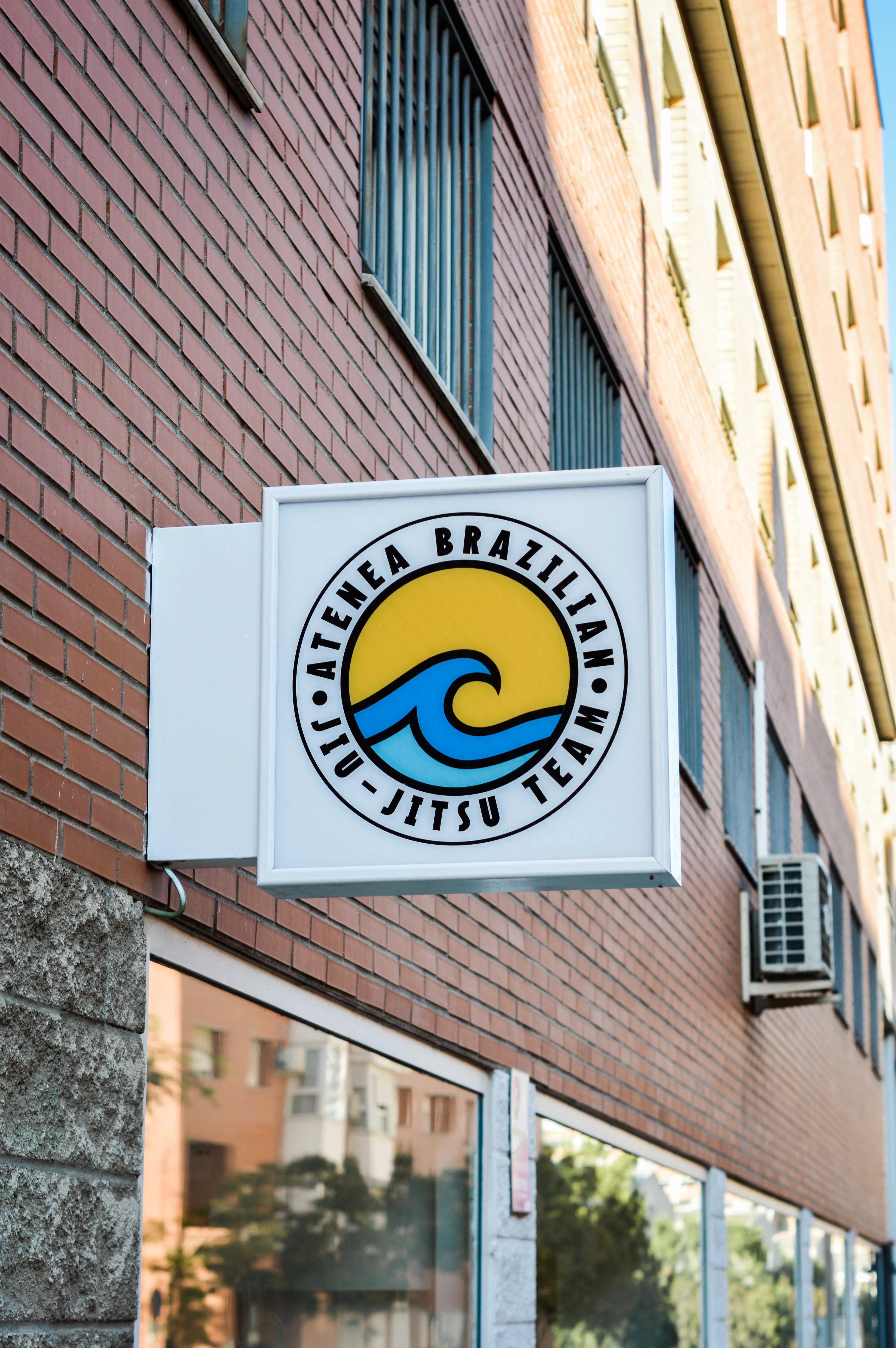 Rótulo de la academia de bjj jiu jitsu